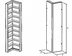 Щит угловой наружный 0,6х0,6х3,0м
